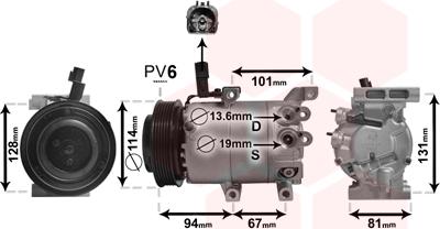 Van Wezel 8300K223 - Компресор, кондиціонер autocars.com.ua