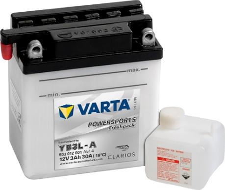 Varta 503012001A514 - Стартерная аккумуляторная батарея, АКБ avtokuzovplus.com.ua