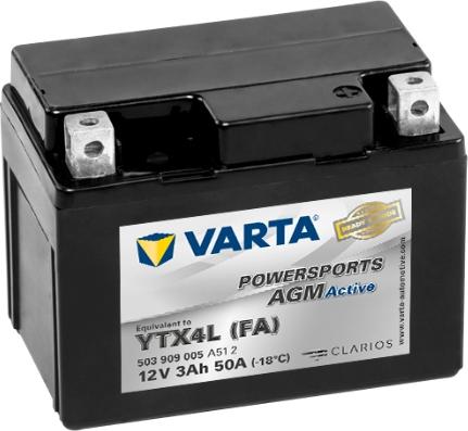 Varta 503909005A512 - Стартерна акумуляторна батарея, АКБ autocars.com.ua