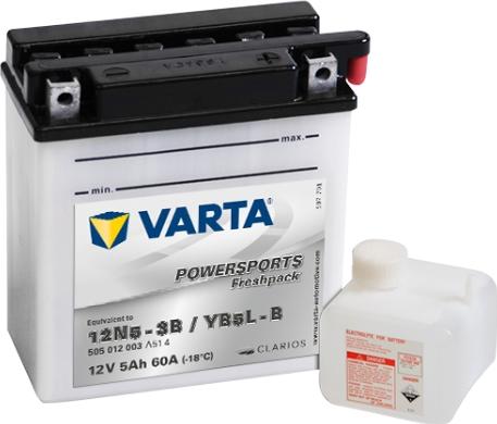 Varta 505012003A514 - Стартерна акумуляторна батарея, АКБ autocars.com.ua