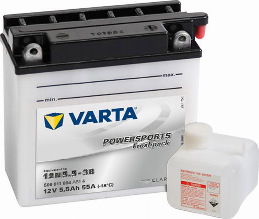 Varta 506011004 - Стартерна акумуляторна батарея, АКБ autocars.com.ua