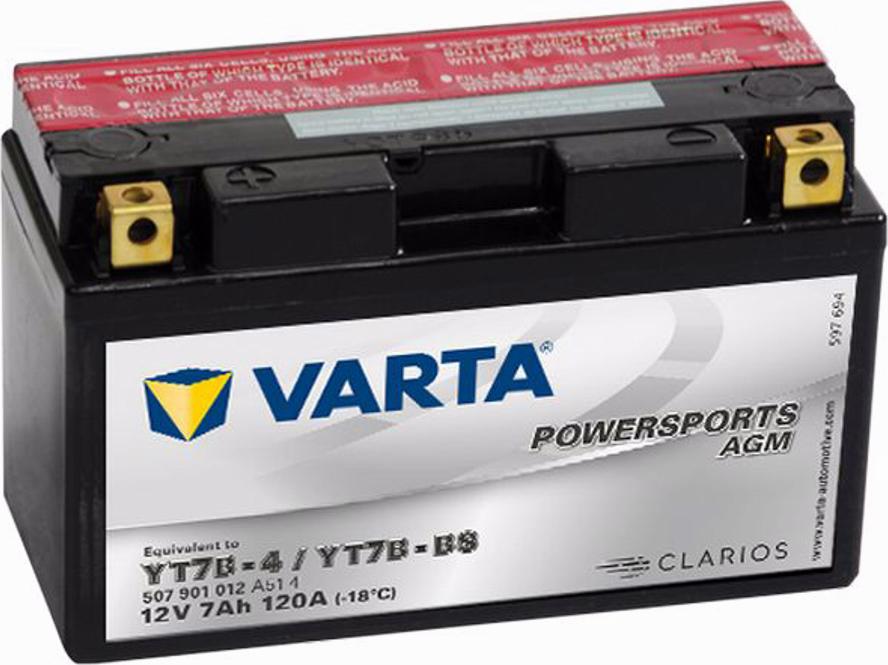 Varta 507901012 - Стартерная аккумуляторная батарея, АКБ autodnr.net