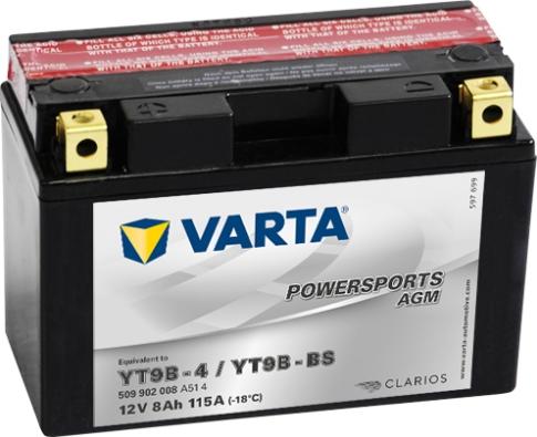 Varta 508902012I314 - Стартерная аккумуляторная батарея, АКБ autodnr.net