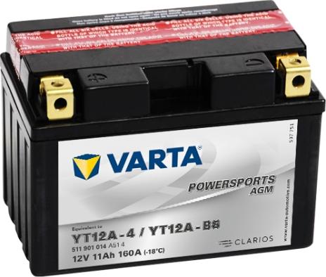 Varta 511901014A514 - Стартерна акумуляторна батарея, АКБ autocars.com.ua