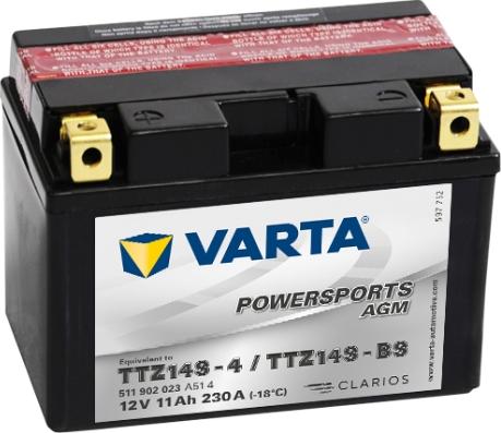 Varta 511902023A514 - Стартерная аккумуляторная батарея, АКБ avtokuzovplus.com.ua