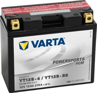Varta 512901019A514 - Стартерная аккумуляторная батарея, АКБ avtokuzovplus.com.ua
