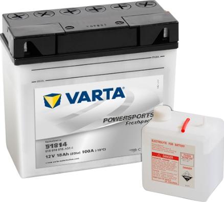 Varta 518014015A514 - Стартерная аккумуляторная батарея, АКБ avtokuzovplus.com.ua