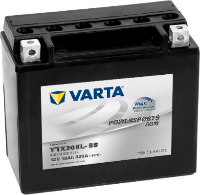 Varta 518918032I314 - Стартерная аккумуляторная батарея, АКБ avtokuzovplus.com.ua