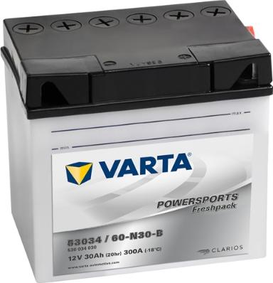 Varta 530034030A514 - Стартерна акумуляторна батарея, АКБ autocars.com.ua