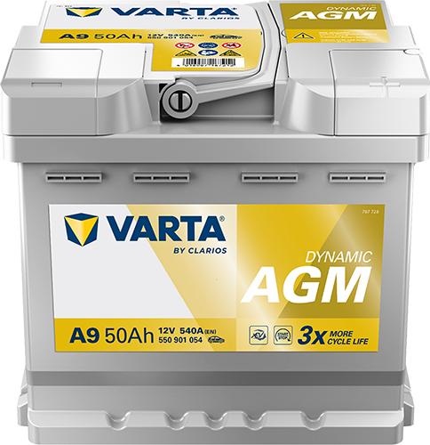 Varta 550901054K262 - Стартерна акумуляторна батарея, АКБ autocars.com.ua