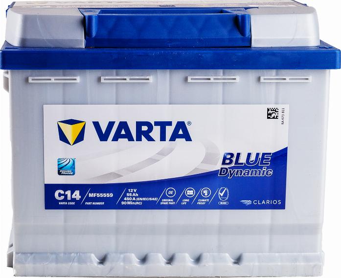 Varta 5564000483122 - Стартерная аккумуляторная батарея, АКБ avtokuzovplus.com.ua