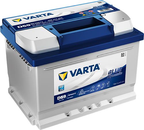 Varta 560077055G502 - Стартерна акумуляторна батарея, АКБ autocars.com.ua
