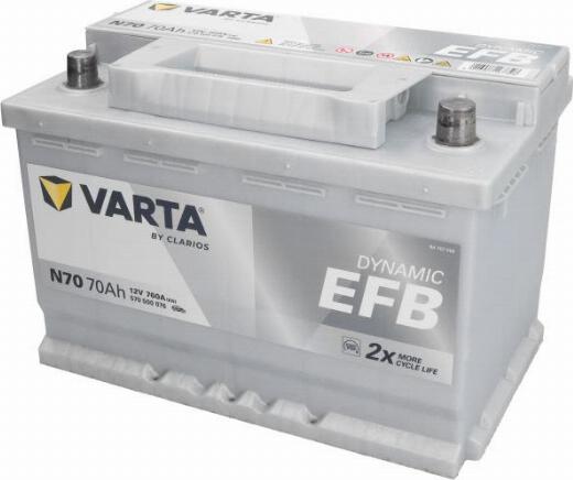 Varta 570500076 - Стартерна акумуляторна батарея, АКБ autocars.com.ua