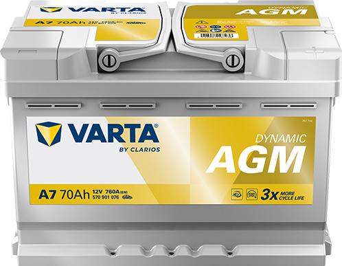 Varta 570901076K262 - Стартерна акумуляторна батарея, АКБ autocars.com.ua