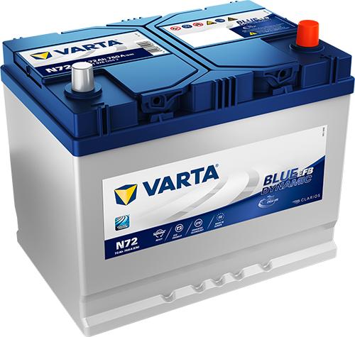 Varta 572501076G502 - Стартерна акумуляторна батарея, АКБ autocars.com.ua