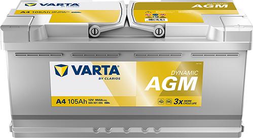 Varta 605901095K262 - Стартерна акумуляторна батарея, АКБ autocars.com.ua