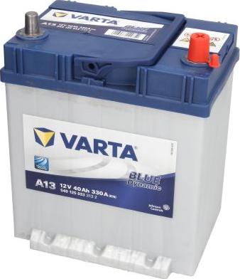 Varta B540125033 - Стартерная аккумуляторная батарея, АКБ avtokuzovplus.com.ua