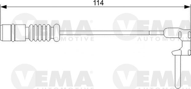 VEMA 117463 - Сигнализатор, износ тормозных колодок autodnr.net