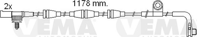 VEMA 117470 - Сигналізатор, знос гальмівних колодок autocars.com.ua