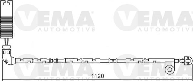 VEMA 117502 - Сигнализатор, износ тормозных колодок avtokuzovplus.com.ua