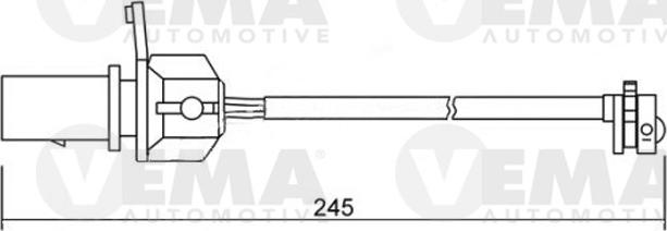 VEMA 117506 - Сигналізатор, знос гальмівних колодок autocars.com.ua