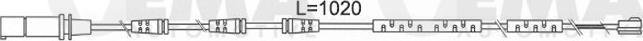 VEMA 117516 - Сигналізатор, знос гальмівних колодок autocars.com.ua