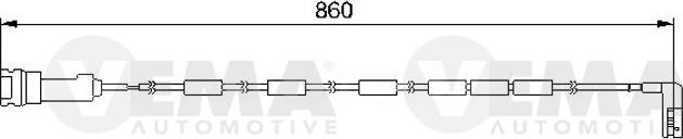 VEMA 117524 - Сигнализатор, износ тормозных колодок avtokuzovplus.com.ua