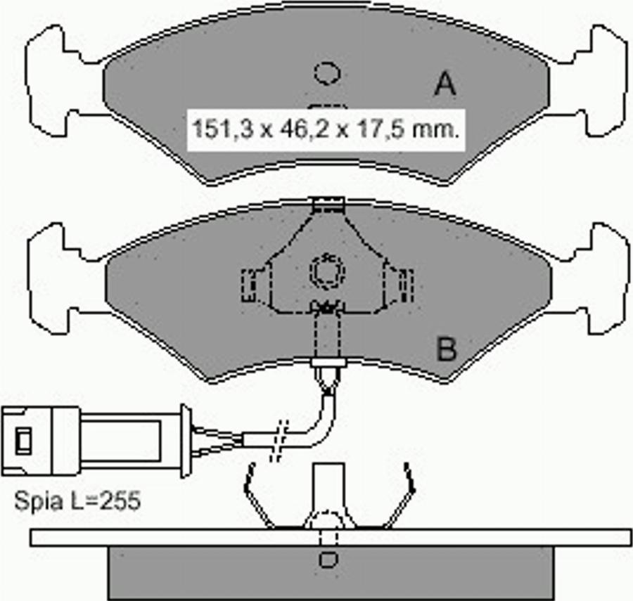 VEMA 832191 - Тормозные колодки, дисковые, комплект avtokuzovplus.com.ua