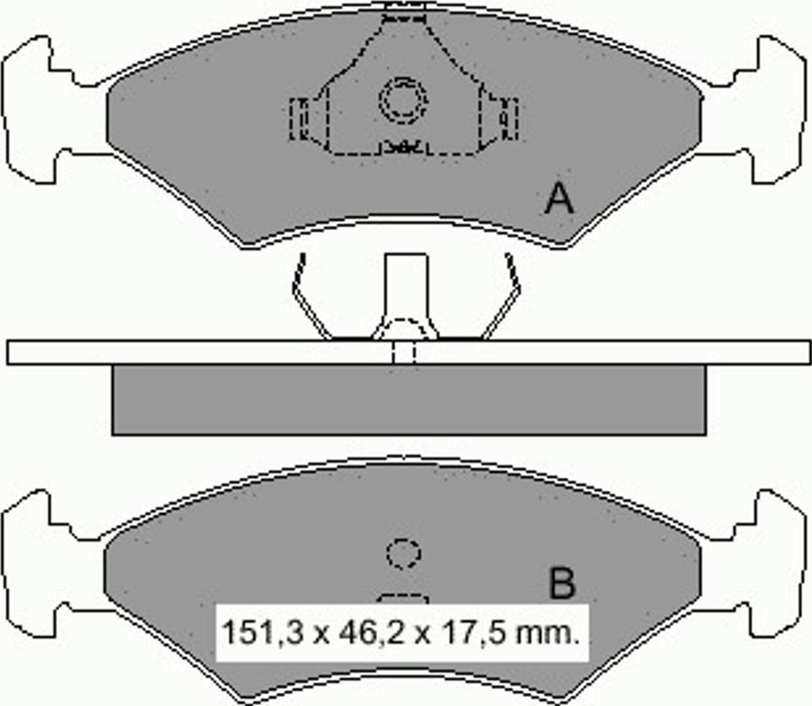 VEMA 832192 - Тормозные колодки, дисковые, комплект avtokuzovplus.com.ua