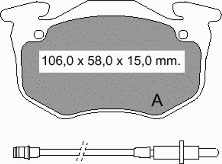 VEMA 832562 - Тормозные колодки, дисковые, комплект avtokuzovplus.com.ua