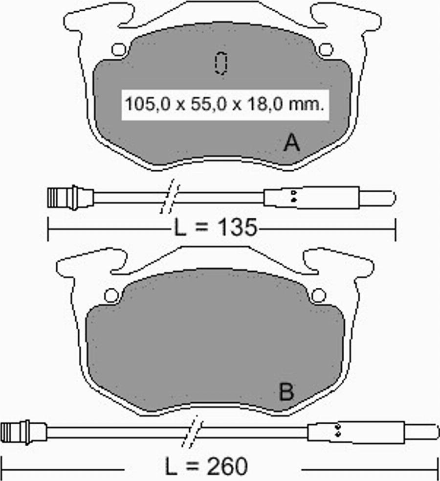 VEMA 832570 - Тормозные колодки, дисковые, комплект autodnr.net