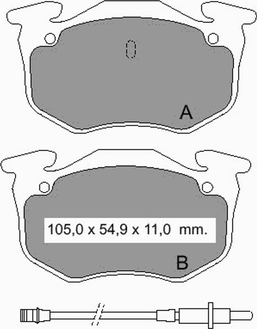 VEMA 832572 - Тормозные колодки, дисковые, комплект avtokuzovplus.com.ua