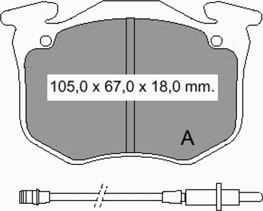 VEMA 832870 - Тормозные колодки, дисковые, комплект avtokuzovplus.com.ua