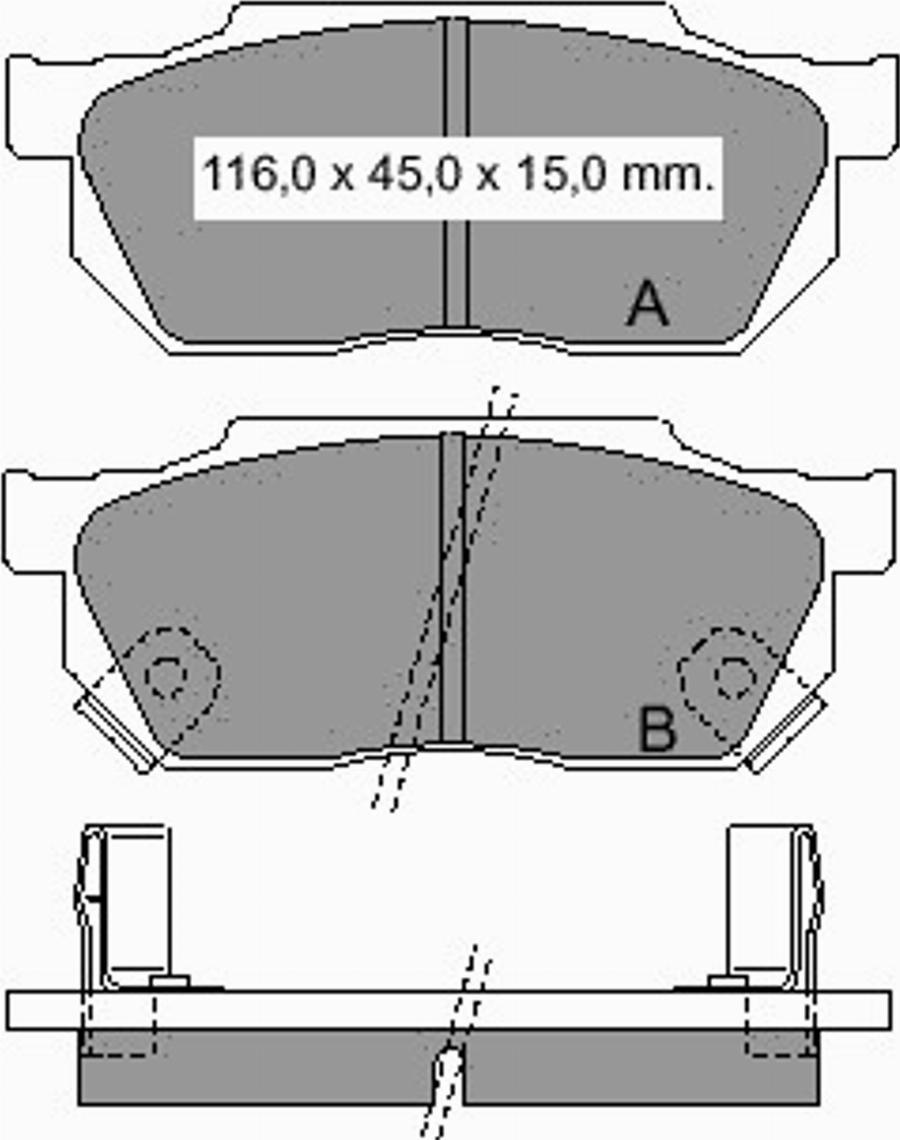 VEMA 833410 - Тормозные колодки, дисковые, комплект avtokuzovplus.com.ua