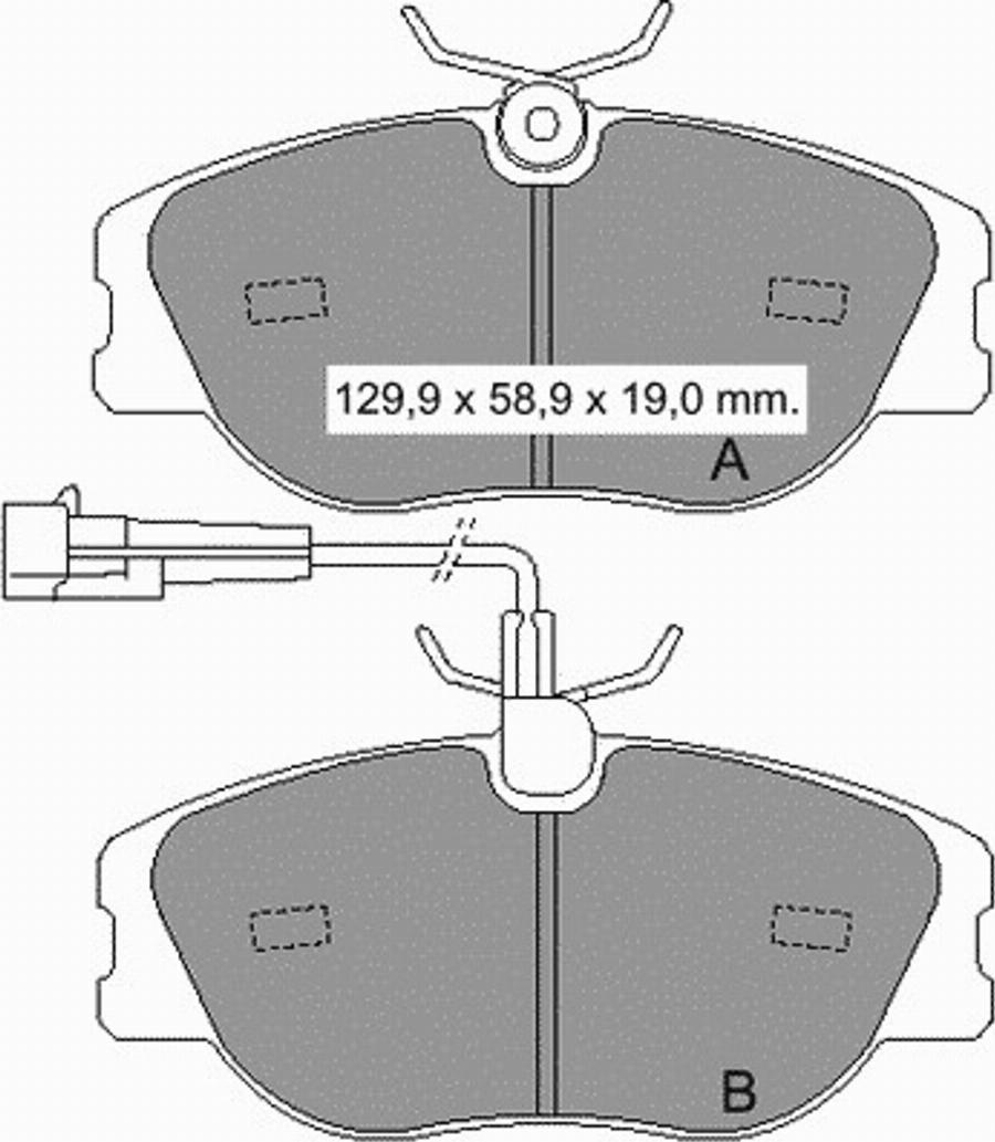 VEMA 833522 - Тормозные колодки, дисковые, комплект avtokuzovplus.com.ua