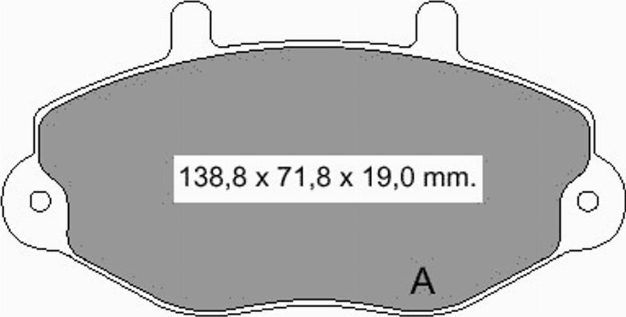 VEMA 834621 - Тормозные колодки, дисковые, комплект avtokuzovplus.com.ua