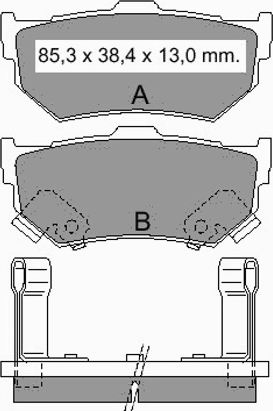 VEMA 834640 - Тормозные колодки, дисковые, комплект avtokuzovplus.com.ua