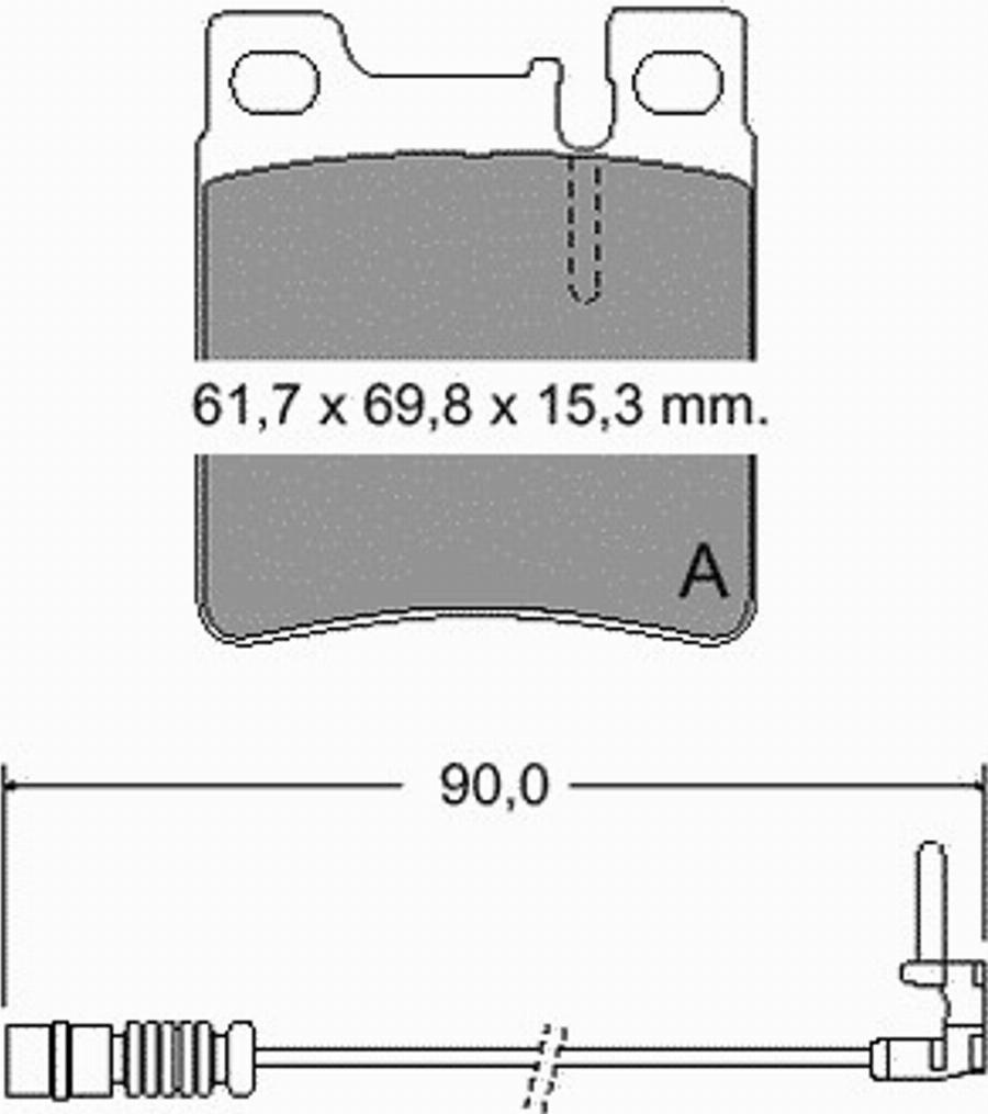 VEMA 835130 - Тормозные колодки, дисковые, комплект avtokuzovplus.com.ua