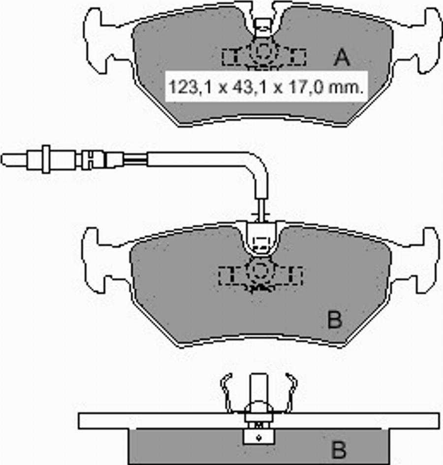 VEMA 836160 - Тормозные колодки, дисковые, комплект avtokuzovplus.com.ua