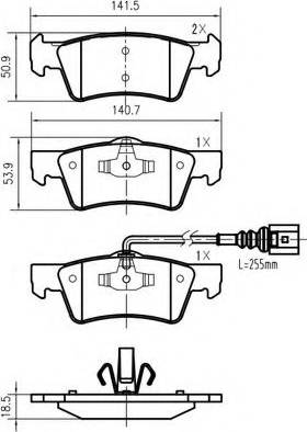 VEMA K631301 - Тормозные колодки, дисковые, комплект autodnr.net