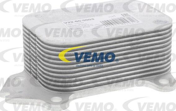 Vemo V22-60-0003 - Масляний радіатор, рухове масло autocars.com.ua