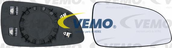 Vemo V40-69-0006 - Дзеркальне скло, зовнішнє дзеркало autocars.com.ua