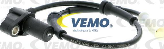 Vemo V46-72-0092 - Датчик ABS, частота обертання колеса autocars.com.ua