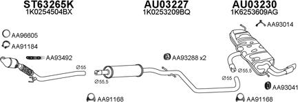 Veneporte 030042 - Система випуску ОГ autocars.com.ua