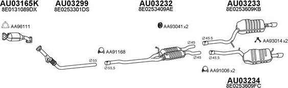 Veneporte 030045 - Система випуску ОГ autocars.com.ua