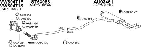 Veneporte 030293 - Система выпуска ОГ avtokuzovplus.com.ua