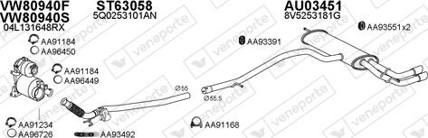 Veneporte 030333 - Система выпуска ОГ avtokuzovplus.com.ua