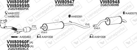 Veneporte 800884 - Система випуску ОГ autocars.com.ua