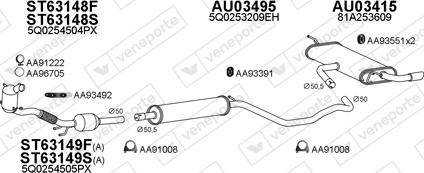 Veneporte 030365 - Система випуску ОГ autocars.com.ua