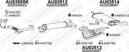 Veneporte 030367 - Система випуску ОГ autocars.com.ua